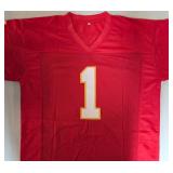 Signed Warren Moon #1 Kansas City Chiefs Custom Jersey NFL Hall of Fame with James Spence Authentication