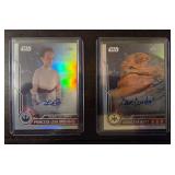 2023 Topps Star Wars Chrome Jabba the Hut and Princess Leia Organa AUTOGRAPH Cards