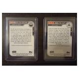 2023 Topps Star Wars Chrome Jabba the Hut and Princess Leia Organa AUTOGRAPH Cards