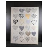 Modern Heart Pattern Art Print 24x32