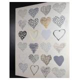 Modern Heart Pattern Art Print 24x32