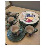 Hand-Painted Fruit Pattern Ceramic Dinnerware Set