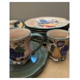 Hand-Painted Fruit Pattern Ceramic Dinnerware Set