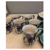 Hand-Painted Fruit Pattern Ceramic Dinnerware Set