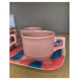 MCM Pink Restaurant Coffee Cups Set