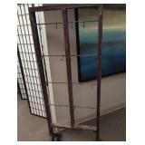 Wooden Display Rack with Metal Hooks