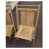 Antique set of Childrens Traditional Oak Wood Folding Chairs