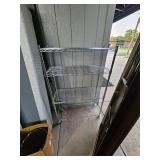 Chrome Wire Storage Rack with Wheels