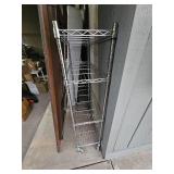 Chrome Wire Storage Rack with Wheels