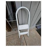 White Metal Step Ladder