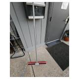 Commercial Push Broom with Red Bristles