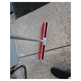 Commercial Push Broom with Red Bristles