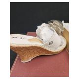 Born Sofie Pearl White Wedge Sandals