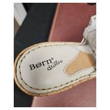 Born Sofie Pearl White Wedge Sandals