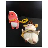 Cute Animal Plush Coin Purse Set - Dinosaur and Sheep