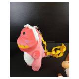 Cute Animal Plush Coin Purse Set - Dinosaur and Sheep
