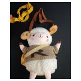 Cute Animal Plush Coin Purse Set - Dinosaur and Sheep