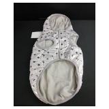 Frisco Polka Dot Pet Coat - Large Gray