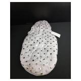 Frisco Polka Dot Pet Coat - Large Gray