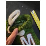 Green Christmas Stocking with Letter M