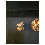 Vintage Christmas Teddy Bear Figurine Set