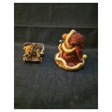 Vintage Christmas Teddy Bear Figurine Set