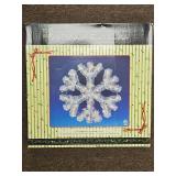 18-inch Lighted Tinsel Snowflake Window Decoration