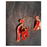 Vintage Edgar Berebi Red Cat Earrings
