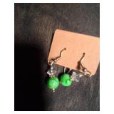 Lime Green Ball Earrings