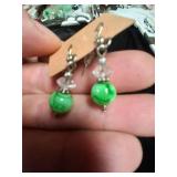Lime Green Ball Earrings