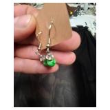 Lime Green Ball Earrings