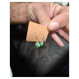 Lime Green Ball Earrings