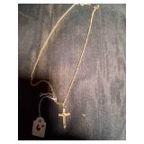 Golden Chain Cross Necklace