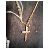 Golden Chain Cross Necklace
