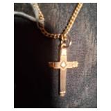Golden Chain Cross Necklace