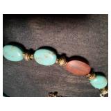 Vintage Wooden and Turquoise Necklace