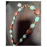 Vintage Wooden and Turquoise Necklace