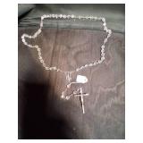 Beautiful Rosary Cross Necklace