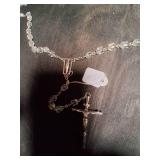 Beautiful Rosary Cross Necklace
