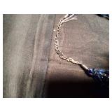 Beautiful Midnight Blue Necklace With Matching Pendent.