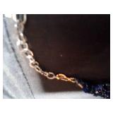 Beautiful Midnight Blue Necklace With Matching Pendent.