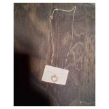 Silver Chain With Heart Pendent Necklace.
