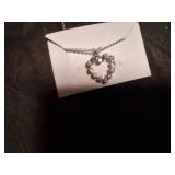 Silver Chain With Heart Pendent Necklace.