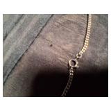 Beautiful Silver Necklace With Silver Cross Pendent.