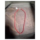 Beautiful Red Beaded Necklace.
