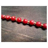 Beautiful Red Beaded Necklace.