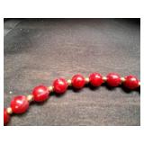 Beautiful Red Beaded Necklace.