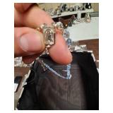 Religious Blue Beaded Necklace With Pendents.