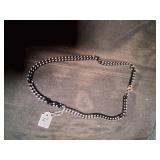 Black Metal Chain Necklace.