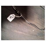 Black Metal Chain Necklace.